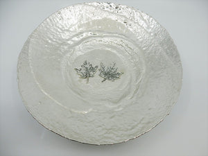 11" Pewter Bowl with two Maple Leaves