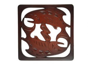 Salmon Recycled Glass Trivet