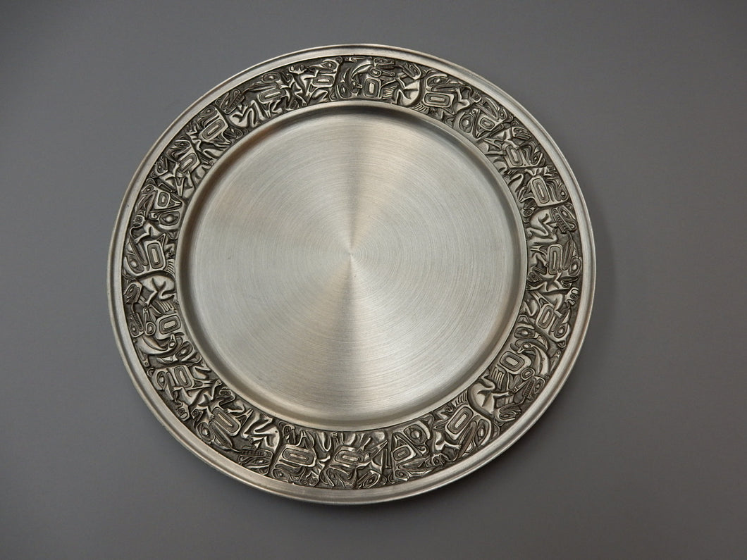 Native Panel design, pewter, presentation plate - 3 sizes