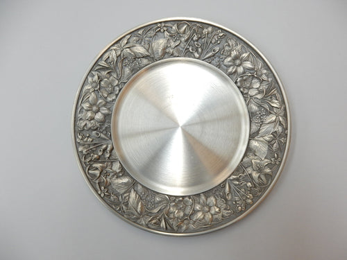 Wild Flowers of Canada design, pewter, presentation plate, 2 sizes