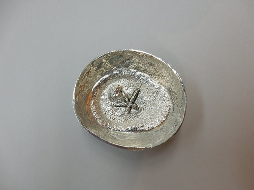 Pewter bowl with sea life