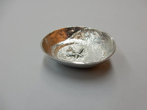 Pewter bowl with sea life