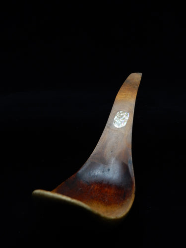 Wood Spoon with Abalone Shell Inlay